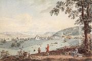 Johann Ludwig Aberli Kehrsatz in Bern view of north oil painting on canvas